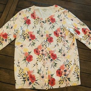 Talbots floral cardigan
